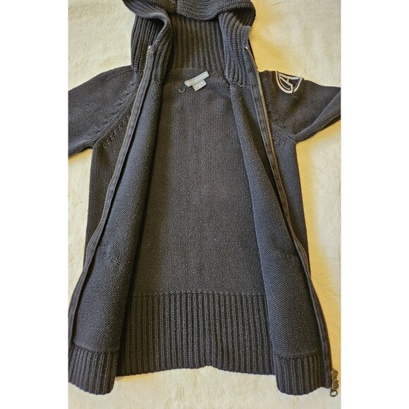 Armani Exchange Sweater Hoodie Women Size XS Black Tight Knit - Picture 6 of 13
